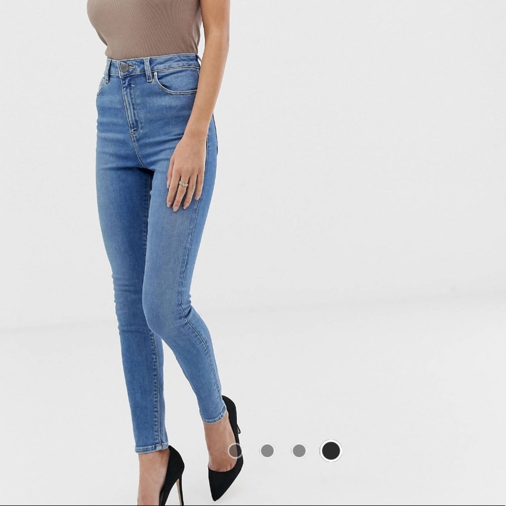 Asos high waisted light washed jeans